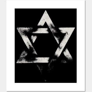 Grungy Star of David Posters and Art